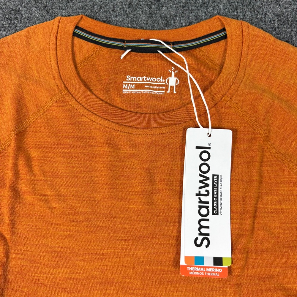 Smartwool Merino 250 Base Layer Crew Women's M Marmalade Heather Orange SW016369 - Picture 4 of 12